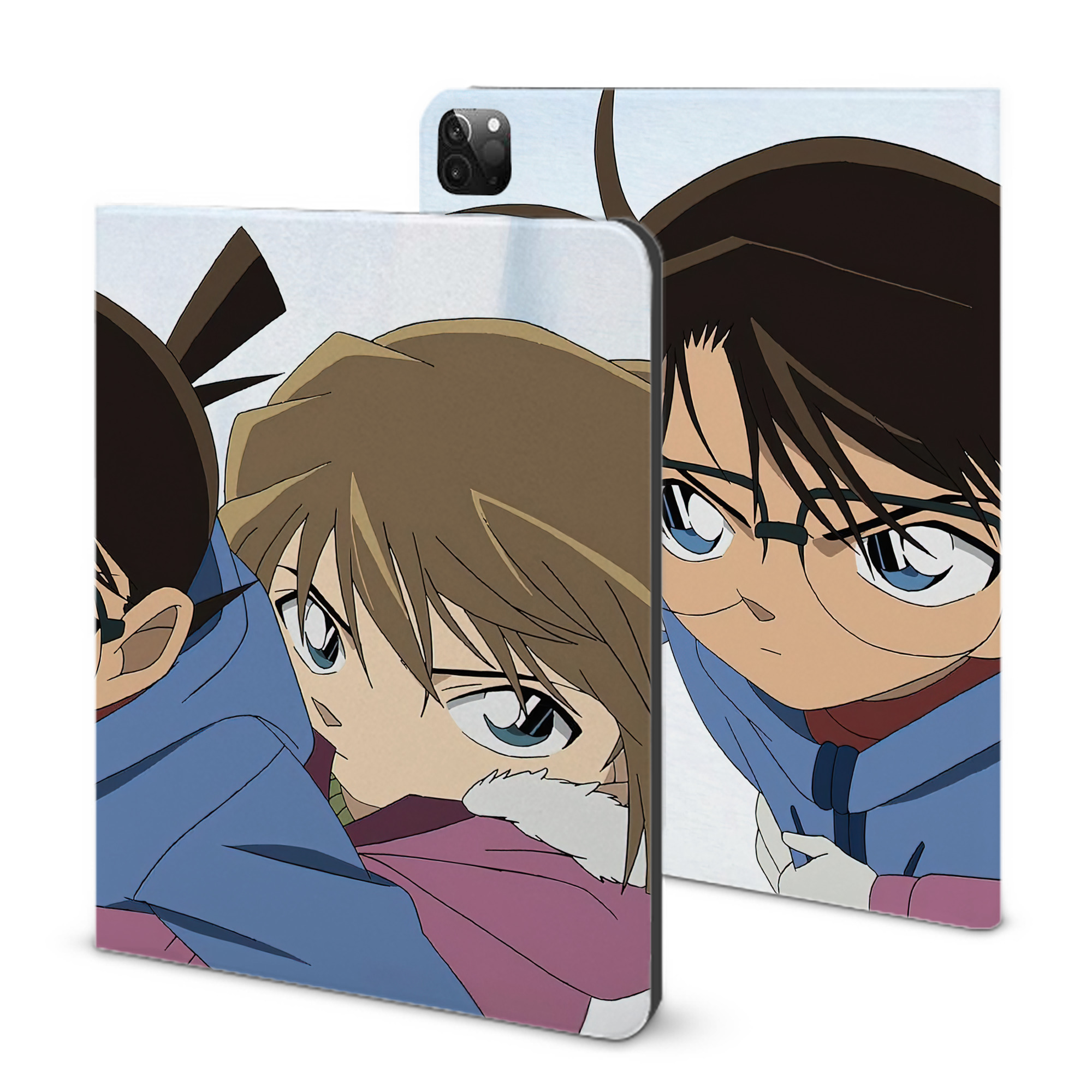 （画像用） 名探偵コナン Detective Conan IPadケース ペンホルダー付き ブックスタイルデザイン